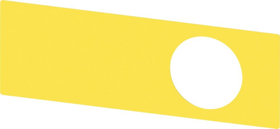 3SU1900-0BE31-0AA0, Unterlegschild für Not-Halt-Pilzdrucktaster im Gehäuse, gelb, ohne Aufschrift