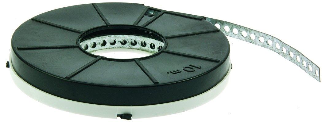 HMB12-VZINKT-D, Montage-Lochband 12x0,75mm, 10 Meter, verzinkt in Kunststoffkassette