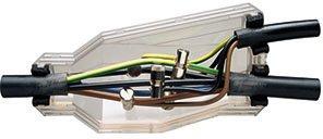 HGAM BAV2-KK, Gießharz-Abzweigmuffe 1 kV, Durchgang 5 x 2,5mm²-25mm², Abzweig 5 x 1,5mm² - 25mm², inkl. Klemmkeil und umweltverträglicher, giftfreier Vergussmasse