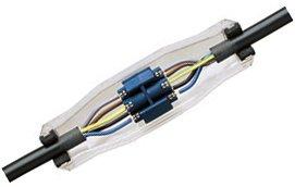 HGVM BV0-KS0, Gießharz-Verbindungsmuffe 1 kV, 4-5 x 1,5mm² - 6mm², inkl. Klemmstein und umweltverträglicher, giftfreier Vergussmasse