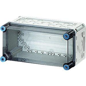 Mi 0100, Mi-Leergehäuse, Einbaumaße 275x125x146mm, transparenter Deckel