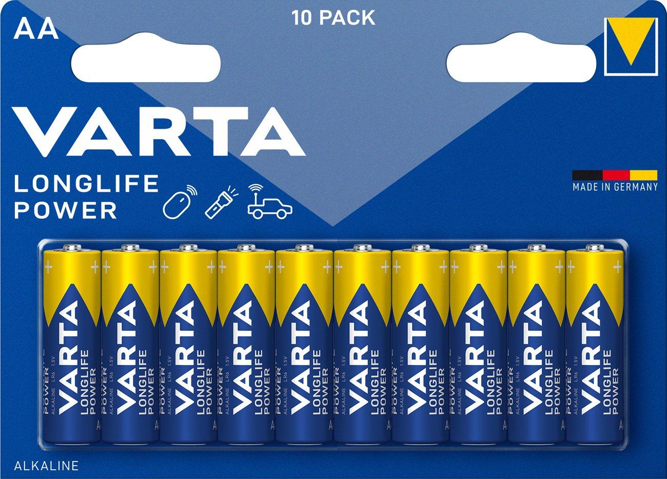 Longlife Power AA 10er, Batterie AA Varta Longlife Power 10er Blister