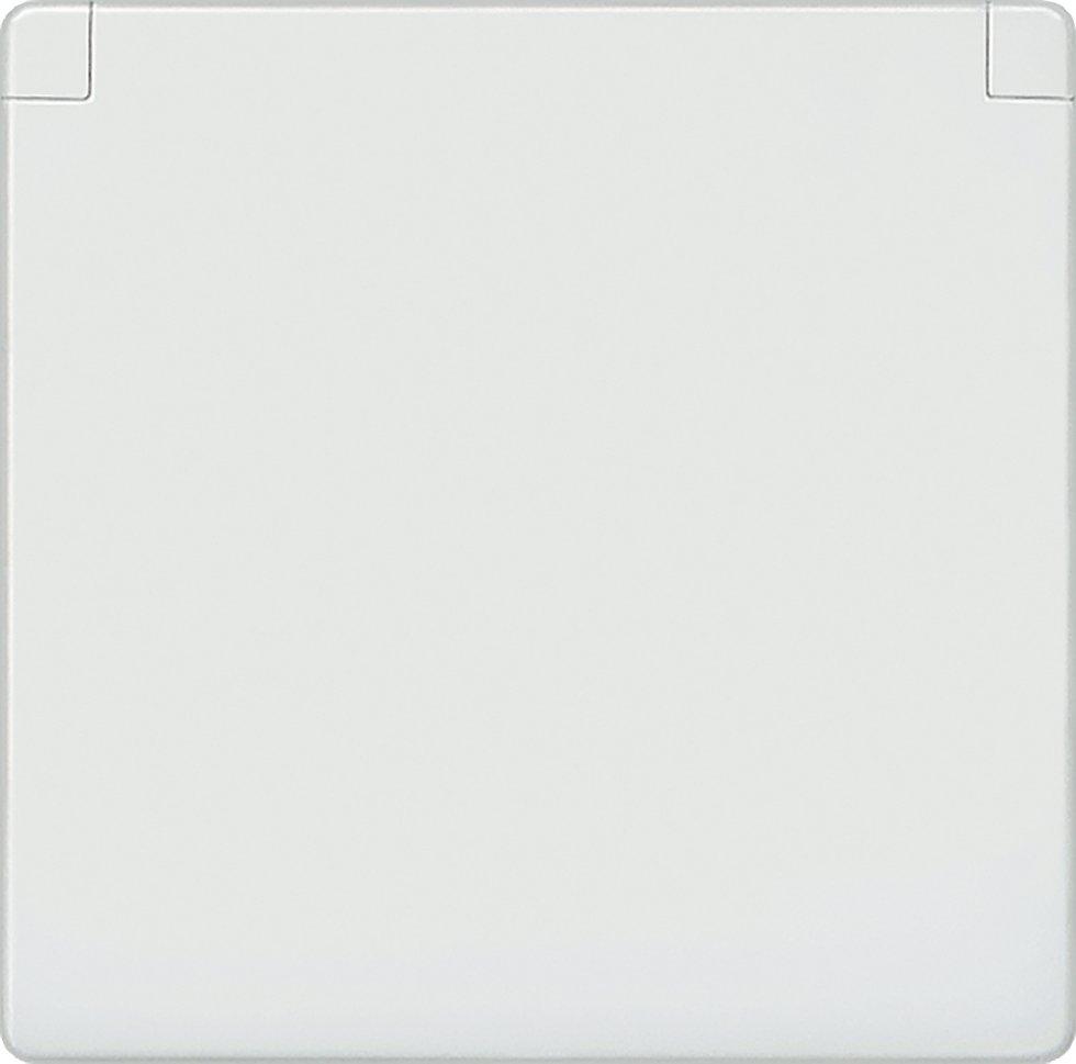 5UH1204, DELTA i-system Steckdosenabdeckung mit Klappdeckel ohne Einsatz, titanweiß