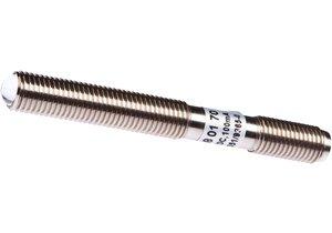 PE080170, Sensor Laser, Einweglichtschranke Empfänger, M8x1 66lang, Blende Ø0,5mm, Sn: 1,5m, 12-32V DC, PNP/NPN Gegentakt (Push/Pull), M8-Steckverbinder 3polig,