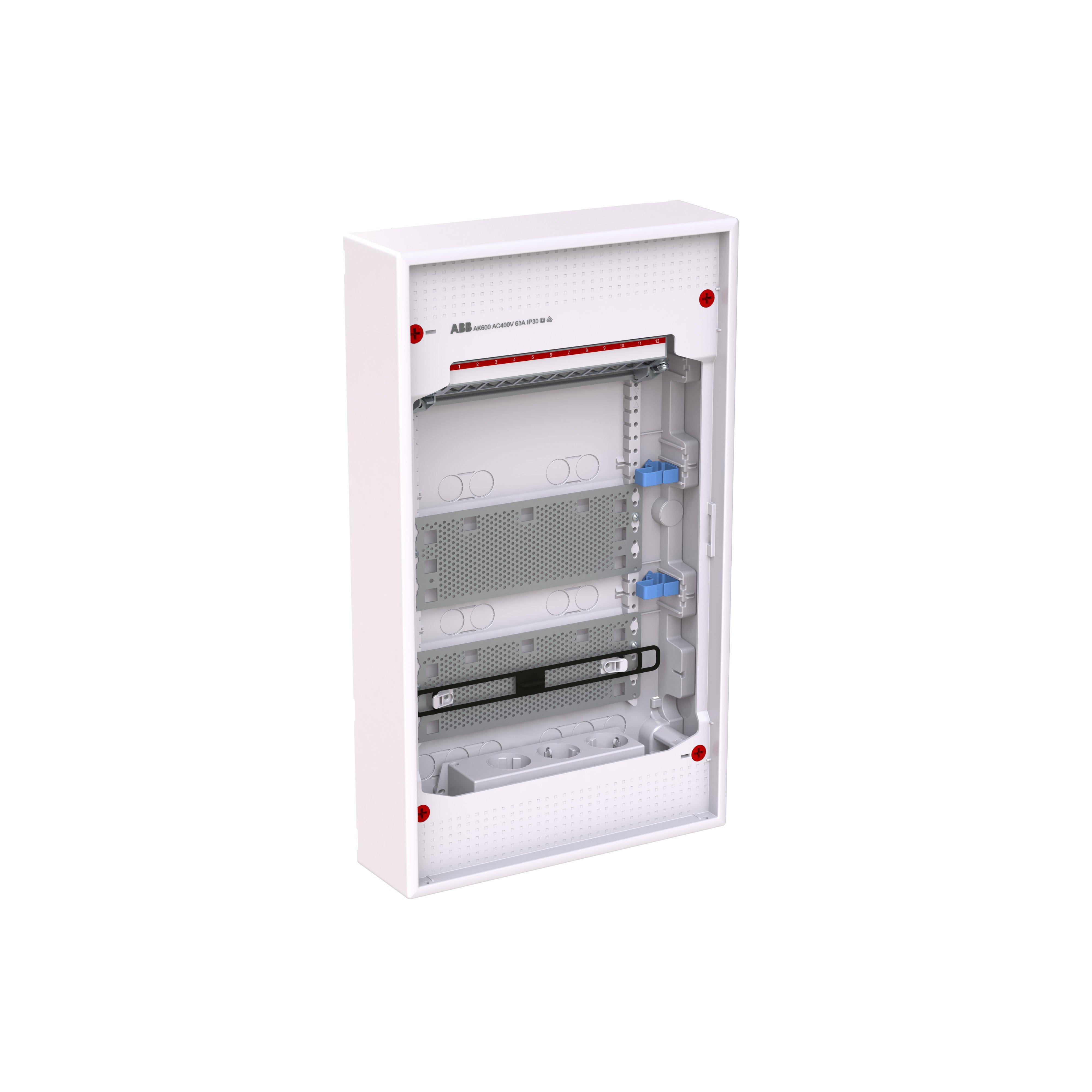AK636M, Media Verteiler, Aufputz Patchpanel 3RE