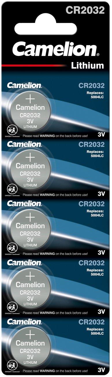 CR 2032 / BP5, Knopfzelle Lithium 3V CR2032 (5er Streifen) Camelion