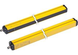 OY320132, Lichtgitter, 37x533x32mm, Feldhöhe 450, Auflösung 14mm, Sn: 0,3-6m, 24V DC, PNP NO, 500mA, M12-Steckverbinder 8polig/4polig, IP65, Aluminium lackiert+