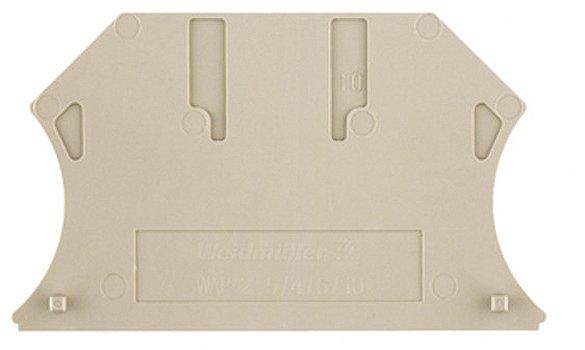 WAP 2.5-10, Abschlussplatte (Klemmen), dunkelbeige, Höhe: 56 mm, Breite: 1.5 mm, V-0, Wemid
