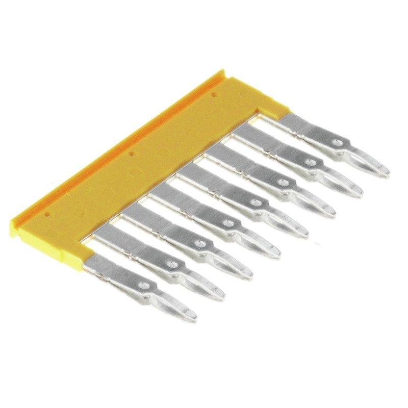 ZQV 2.5/8, Querverbinder (Klemmen), gesteckt, gelb, 24 A, Polzahl: 8, Raster in mm: 5.10, Isoliert: Ja, Breite: 2.8 mm