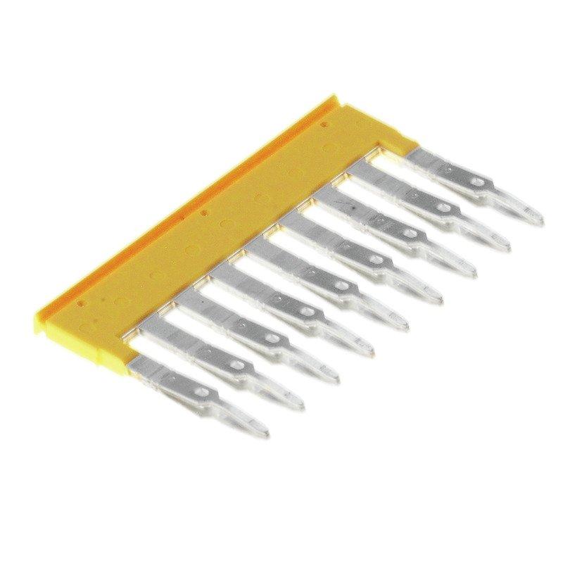 ZQV 2.5/9, Querverbinder (Klemmen), gesteckt, gelb, 24 A, Polzahl: 9, Raster in mm: 5.10, Isoliert: Ja, Breite: 2.8 mm