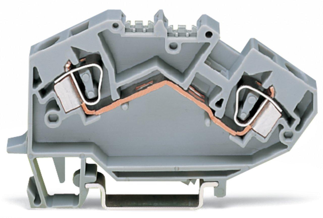 782-601, 2-Leiter-Durchgangsklemme 6 mm² grau