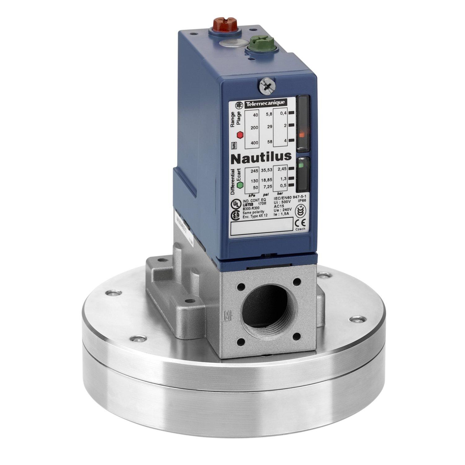 XMLBS35R2S11, XMLB-Drucksch. - 330 mBar, einstellbare Hyst., 2 Schaltp., 1Ö/1S, Pg13