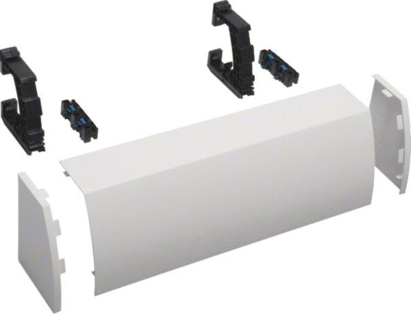 FZ442N, Kabelrangierkanal, 2-feldig, aufsteckbar, HxBxT 176 x 550 x 135mm, reinweiß