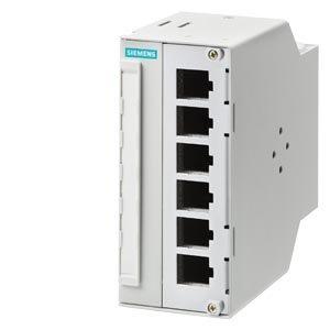 6GK1901-1BE00-0AA4, Cu/FO Modular Outlet, bis 6 IE RJ45 Keystone / FO LC Coupler auf DIN Hutschiene