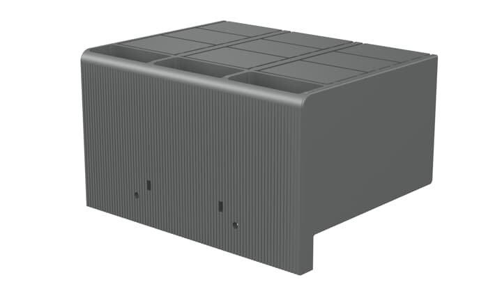 HTC - XT7/XT7M 3p 2pcs, Anschlussabdeckungen, hoch, nur für rückseitigen Anschluss, 4polig