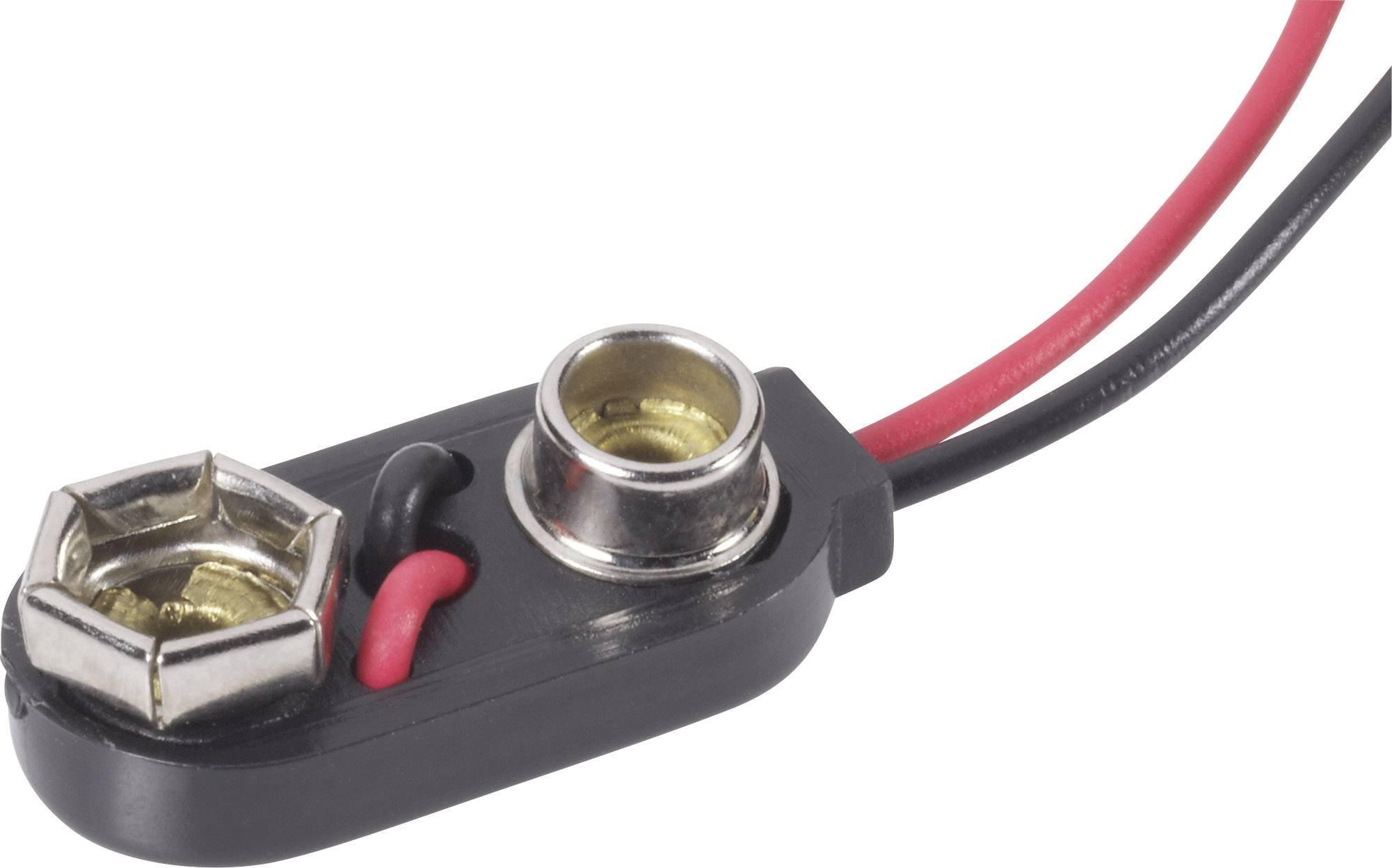 9V-I-Clip, Beltrona 9V-I-Clip Batterieclip 1x 9 V Block Druckknopfanschluss (L x B x H) 26 x 13 x 8 mm