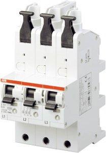 S751/3-E63, Hauptleitungsschutzschalter SH-Schalter in E-Char., 25kA, 63A, 3x1P
