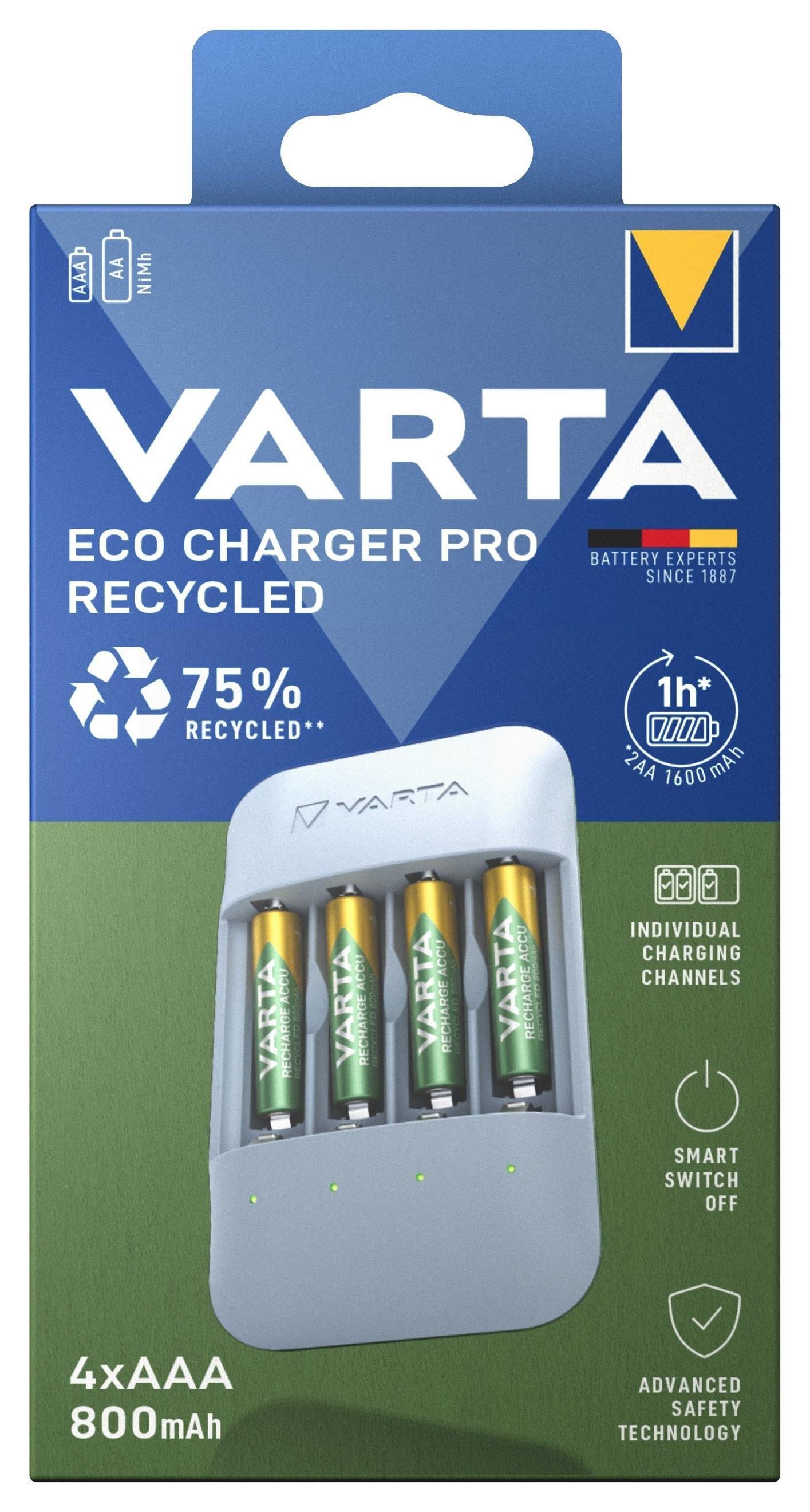 57683, VARTA Eco Charger Pro Recycled inkl. 4x AAA 56813 800mAh