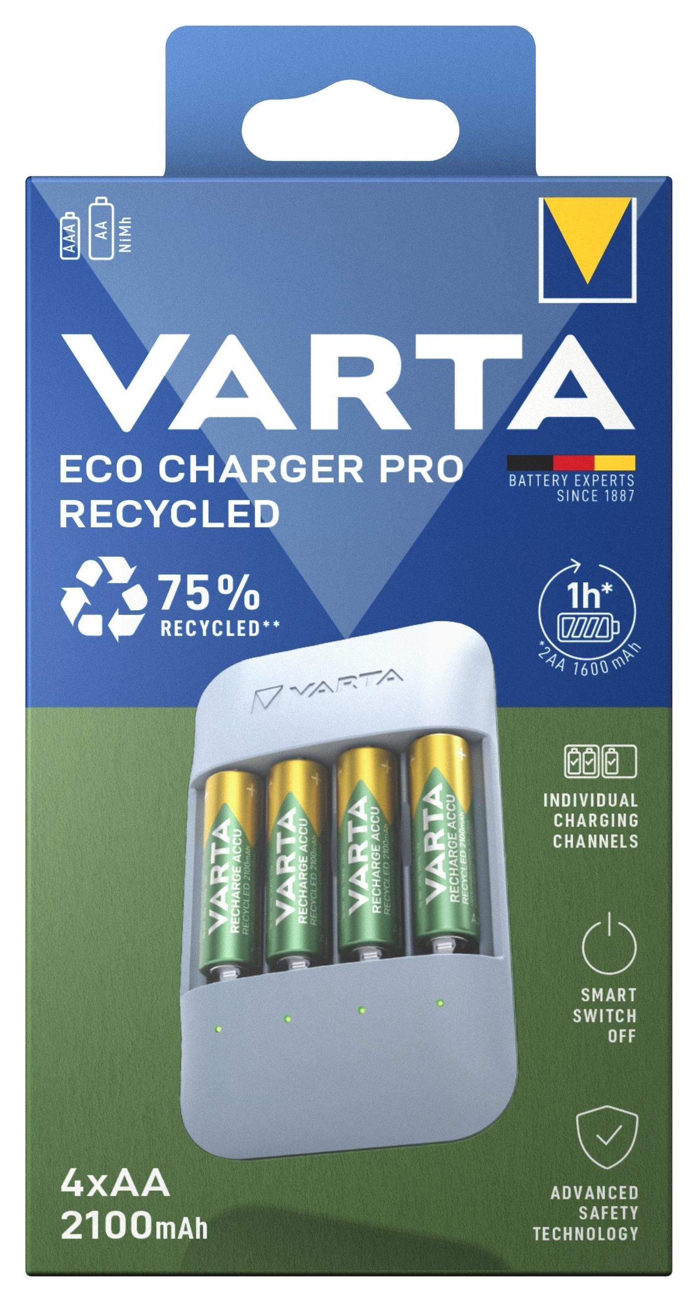 57683, VARTA Eco Charger Pro Recycled inkl. 4x AA 56816 2100mAh