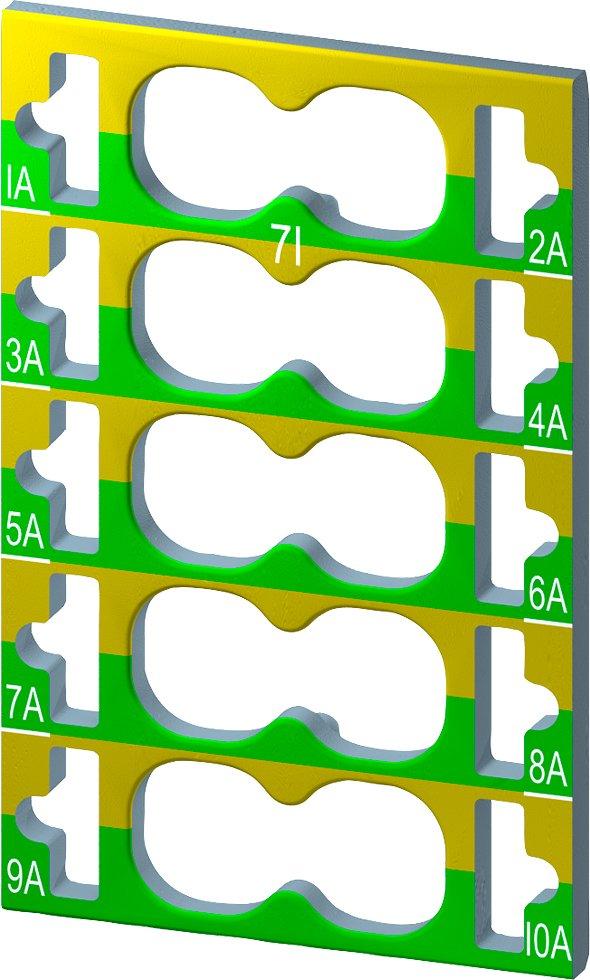 6ES7193-6CP71-2AA0, SIMATIC ET 200SP Farbkennzeichnungsschilder CC71 VPE 10