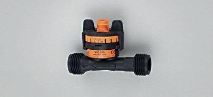 SVM12XXXD0KG/US-100, Vortex-Durchflusssensor, Analogsignal, Messbereich 0,5...10 l/min, Mediumtemperatur -40...100 °C, Druckfestigkeit 12 bar, G 1/2 DN6, Steckverbindung