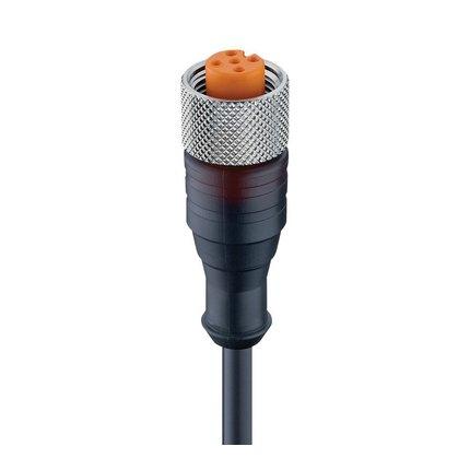 RKT 5-228/5 M, M12 Sensor Anschlussleitung, PUR Kabel schwarz, ungeschirmt, Buchse, gerade, A-kodiert, 4-Pin, 5x0.5mm²