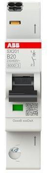 SX201-B20, Sicherungsautomat Flexline B-Char., 6kA, 20A, 1P FlexLine Push-in Technologie