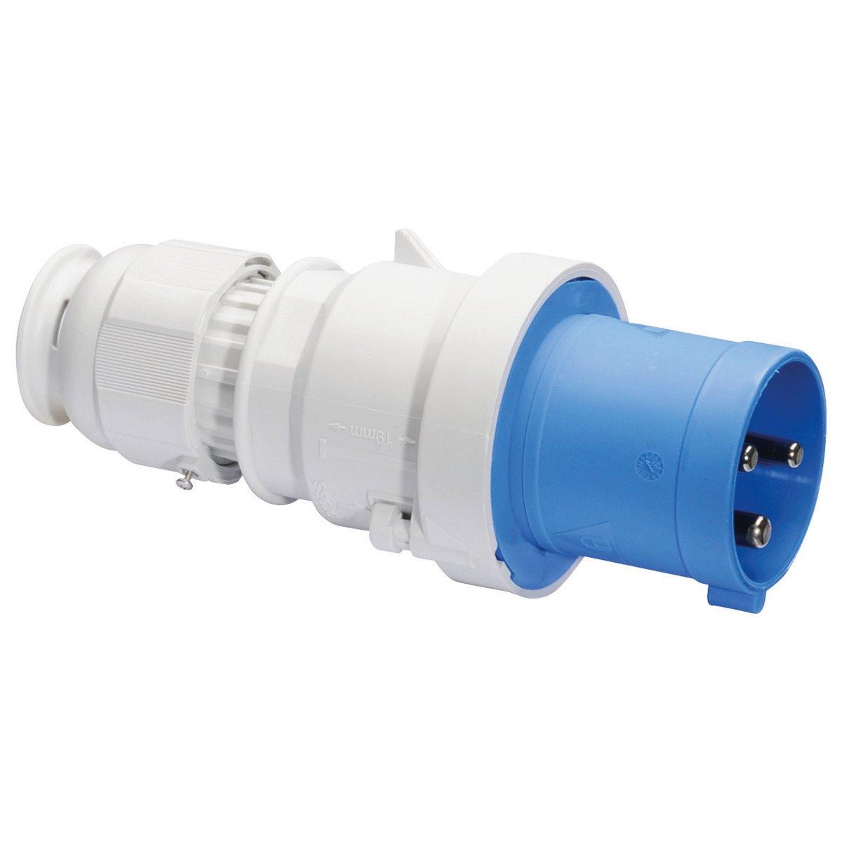 2104/CEE-Stecker 63A230V6h3pIP44, Stecker TE 63A 3p 230V 6h, IP44