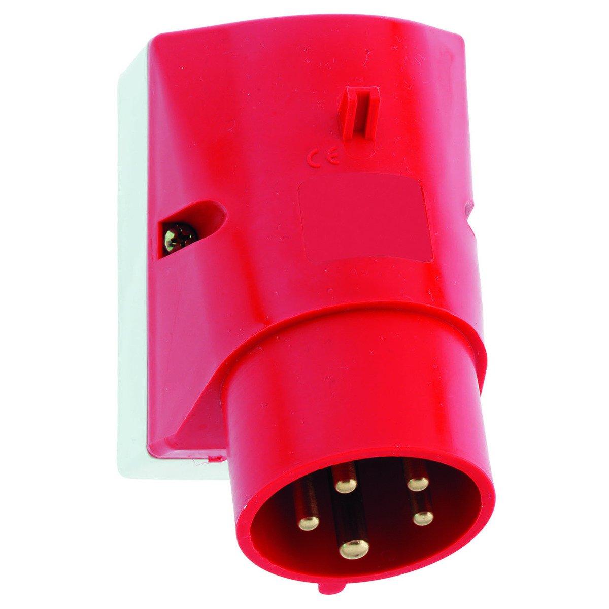 2415/CEE-Gerätestecker 16A400V6h5pIP44, Wandgerätestecker 16A 5p 400V 6h, IP44