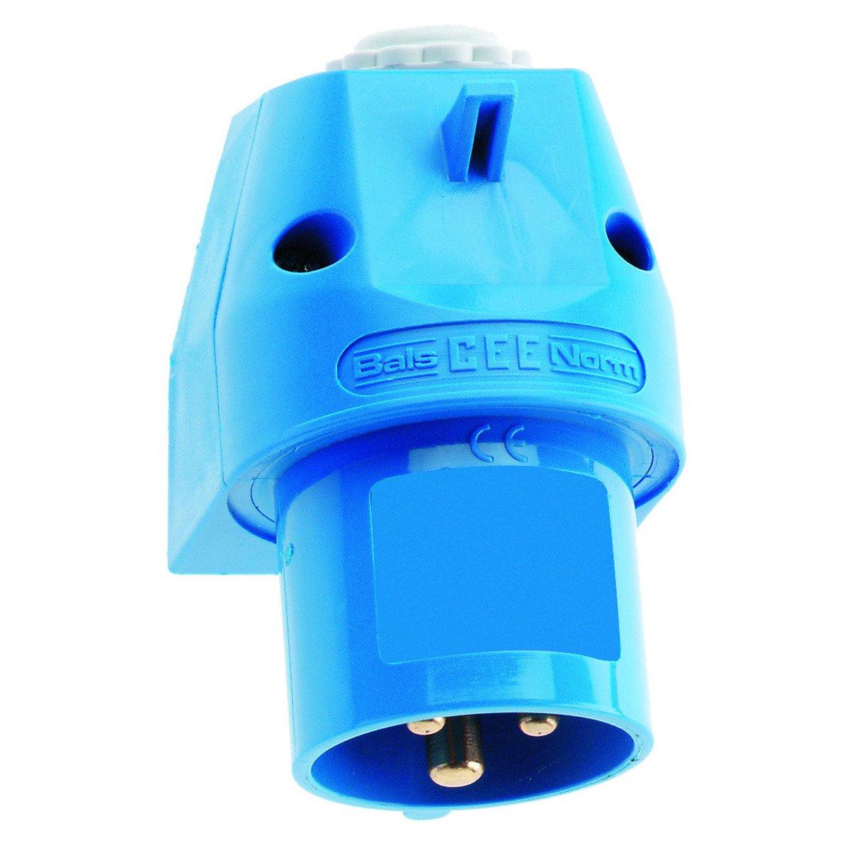 240/CEE-Gerätestecker 16A230V6h3pIP44, Wandgerätestecker 16A 3p 230V 6h, IP44