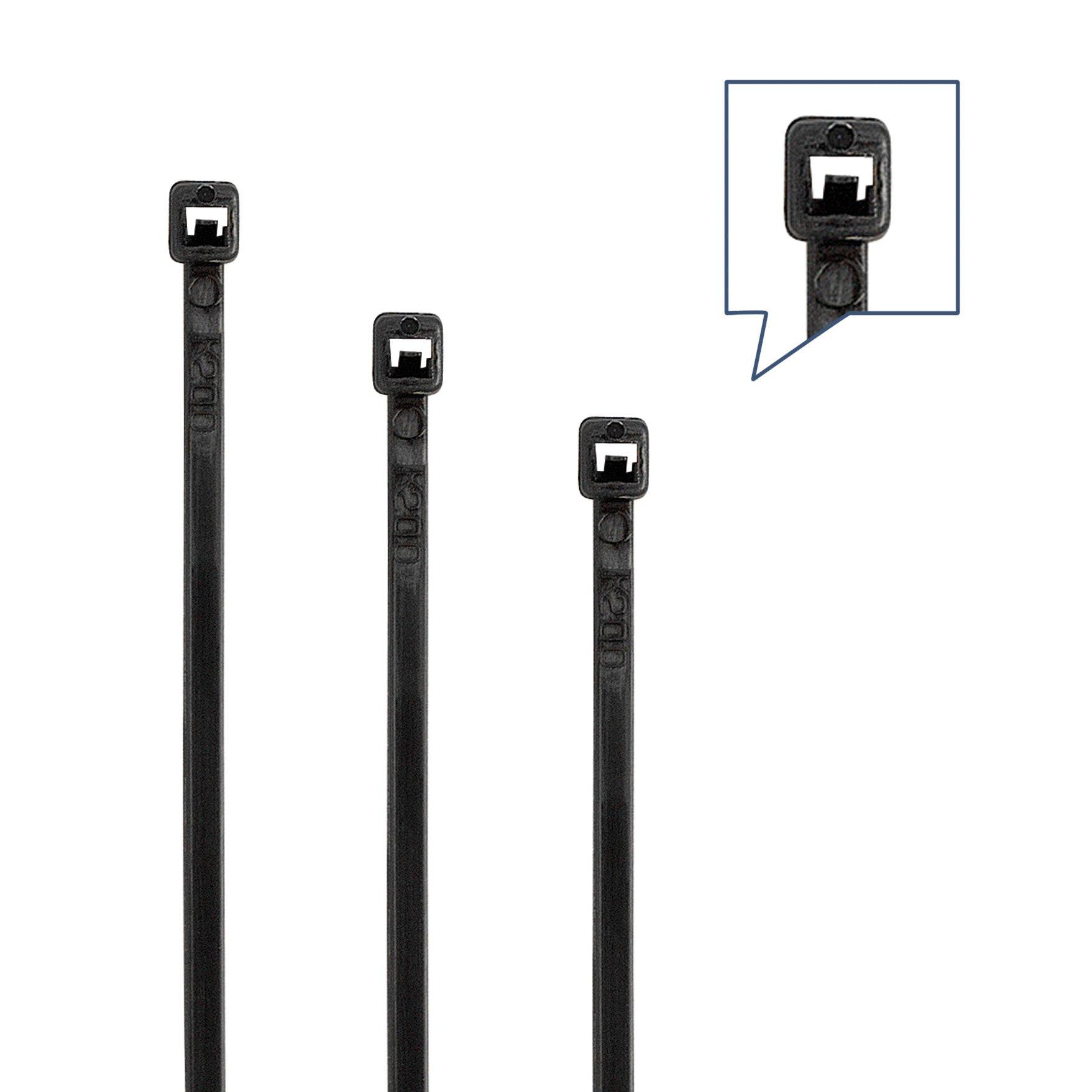 NKABI7,6X360HDBL.01, Kabelbinder 7.6x360 mm, schwarz, besonders UV-witterungsbeständig