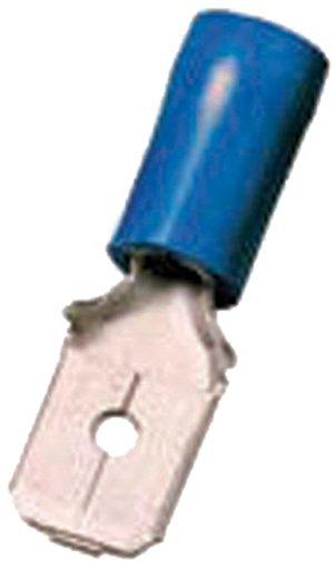 HICIQ268FS, Isolierter Flachstecker 1,5-2,5qmm 6,3 x 0,8 blau Messing