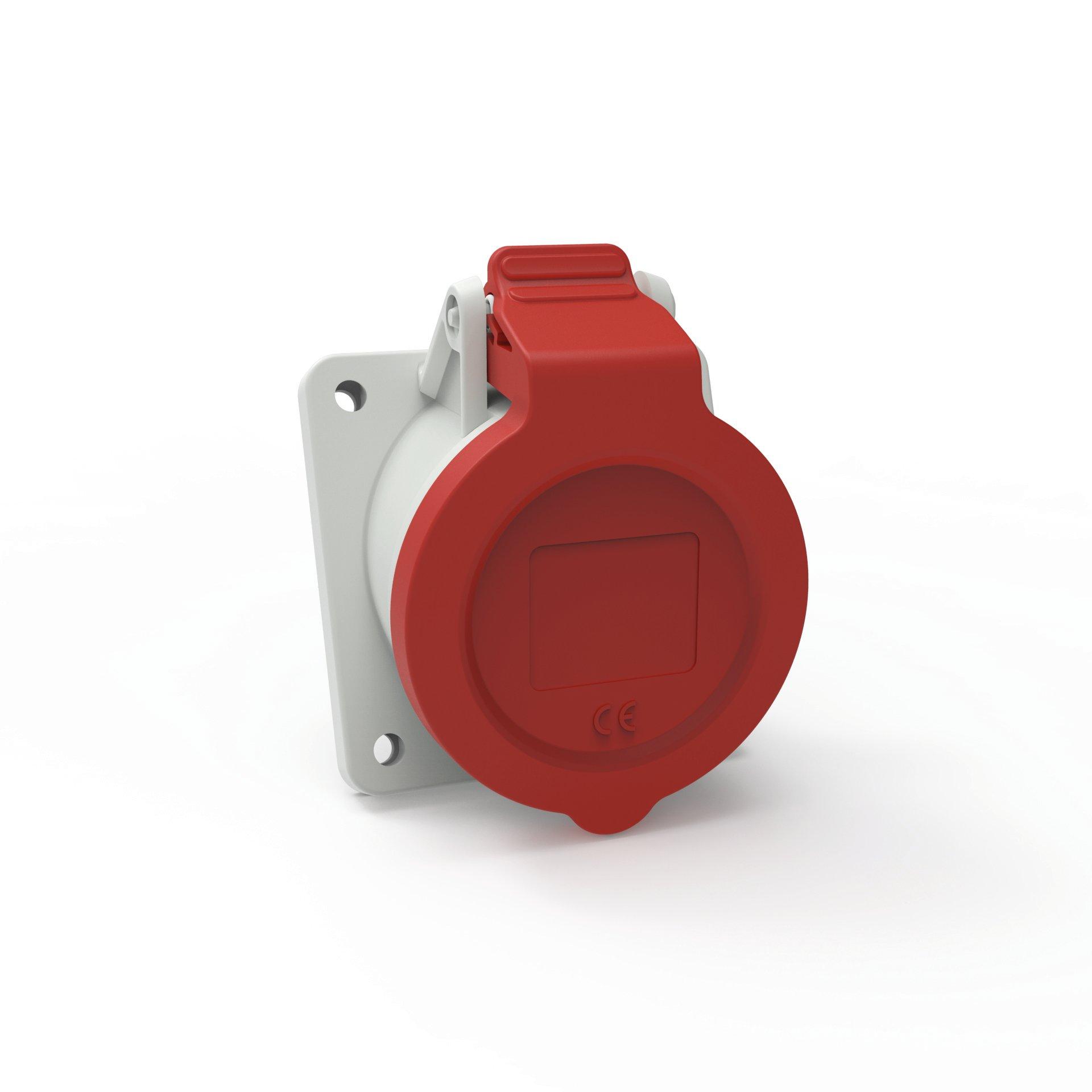 1220011/CEE-Anbausteckdose 16A400V6h5pIP54, Anbausteckdose INNOLINQ mit QUICK-CONNECT geneigt 16A 5p 400V 6h, IP54