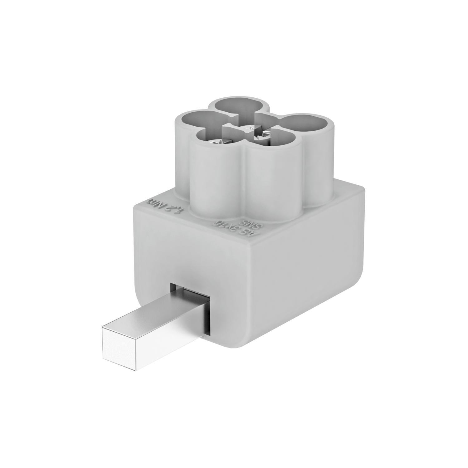 AS 3x16, Anschlussklemme 3x16mm² 16mm² lichtgrau RAL 7035