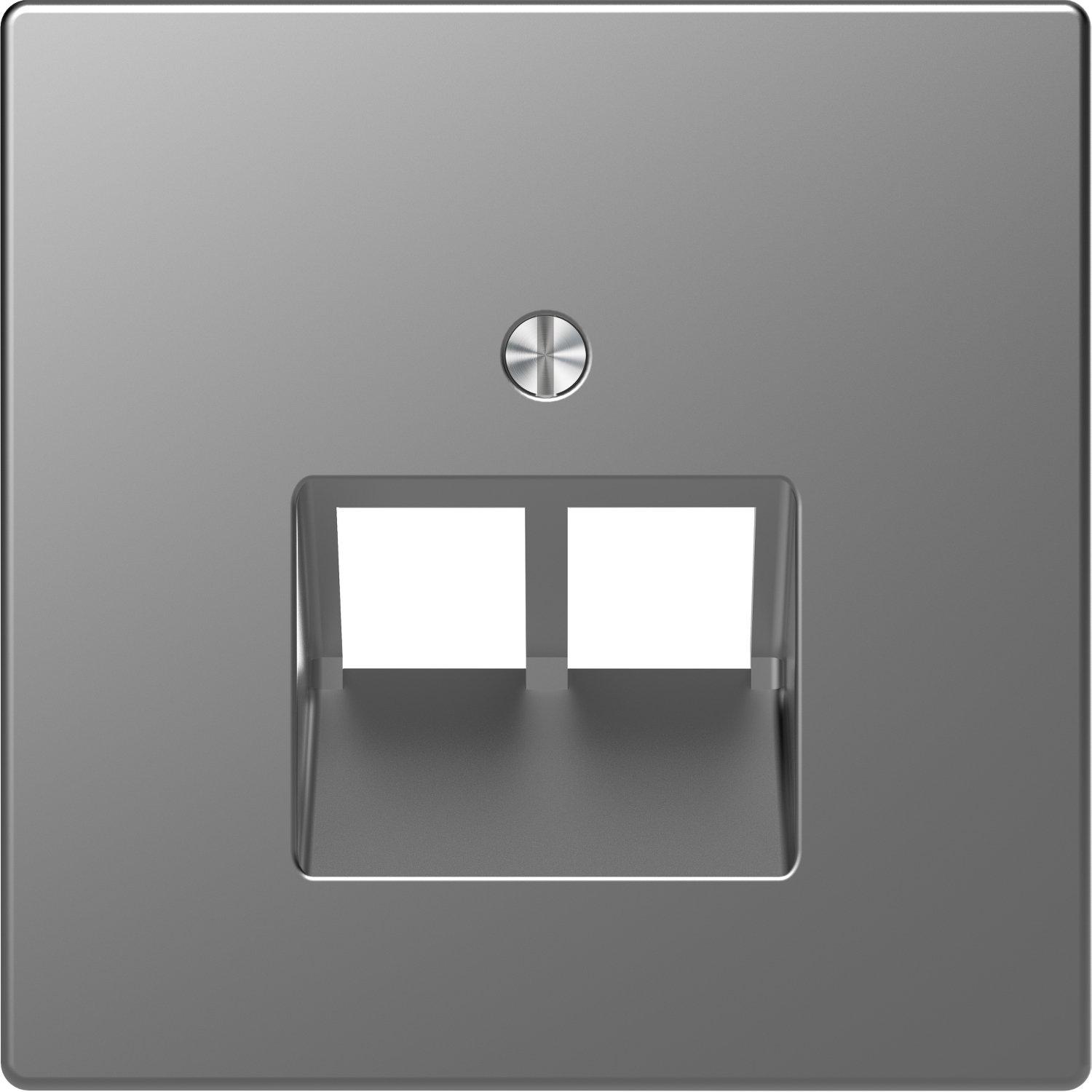 MEG4522-6036, Zentralplatte für UAE-Einsatz, 2fach, Edelstahl, System Design