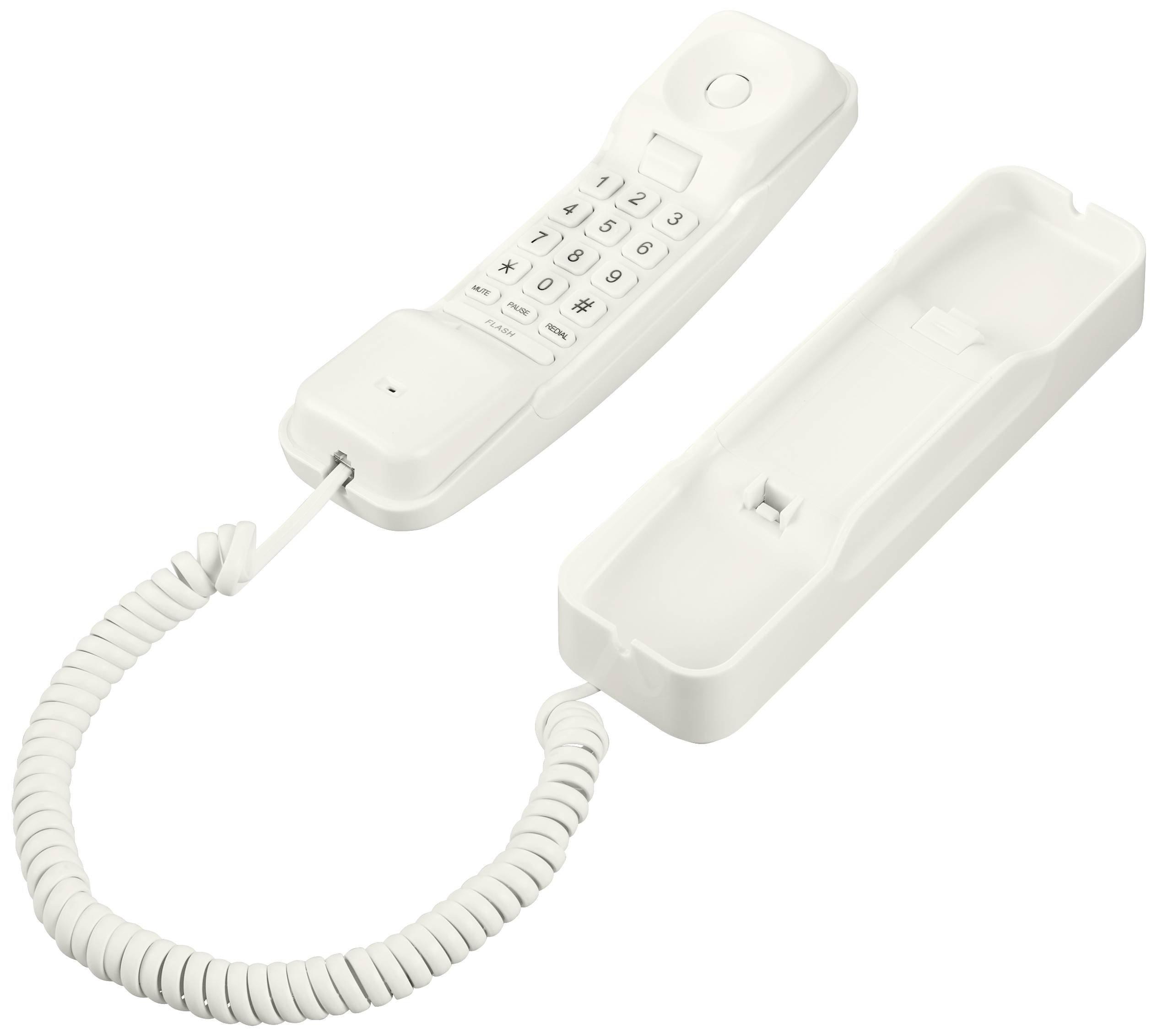 RF-5239506, Renkforce RF-DP-200 Schnurgebundenes Telefon, analog Wahlwiederholung kein Display Creme-Weiß