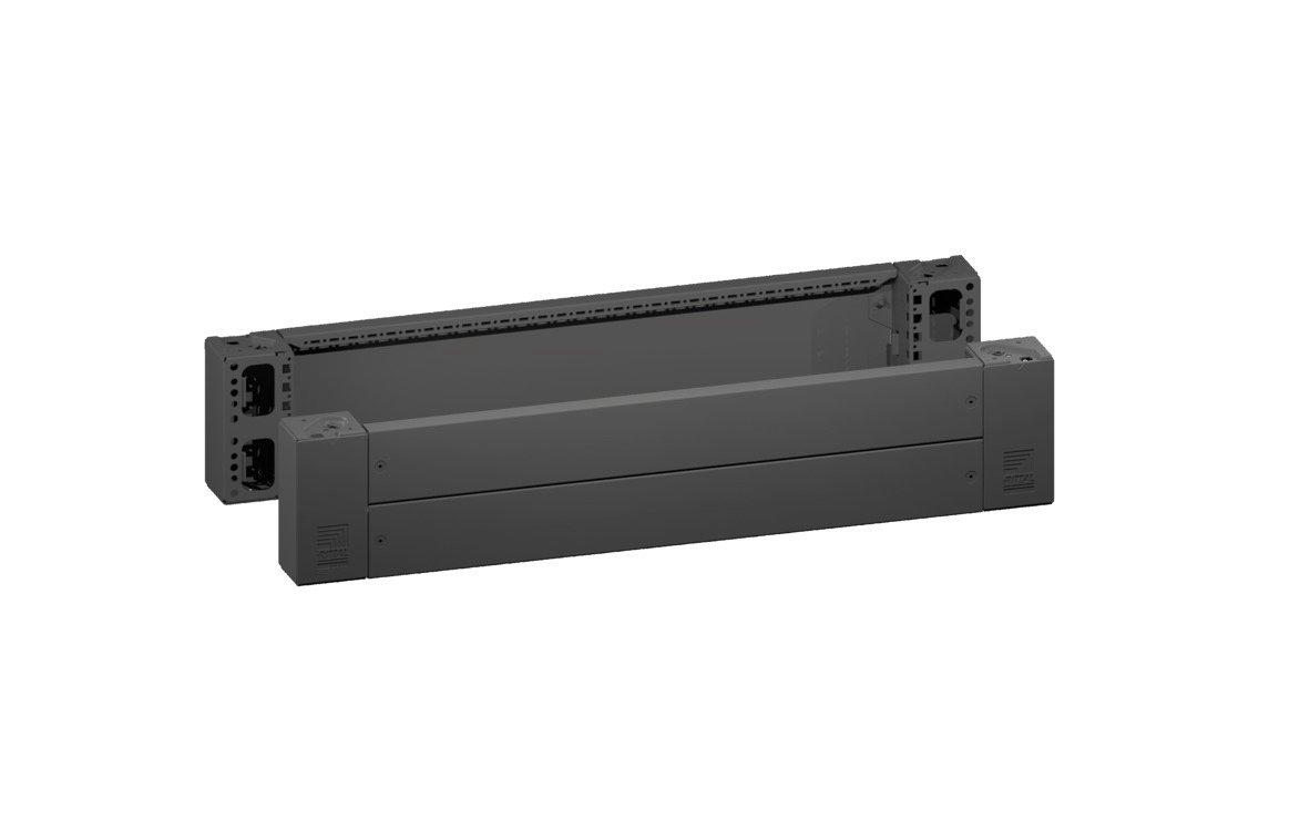 VX 8660.024, VX Sockel-Eckstück mit Blende, vorne/hinten, H: 200 mm, für B: 1000 mm, Preis per VPE, VPE=2