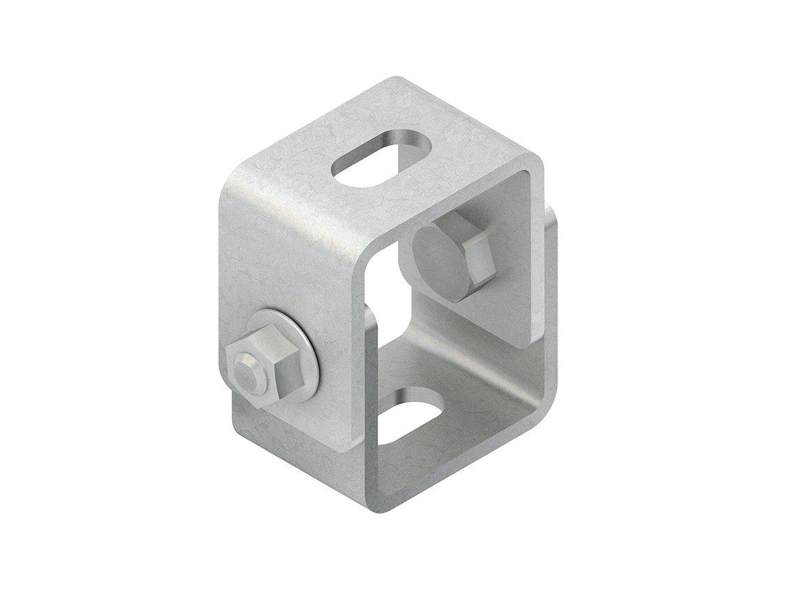 DBG 12, Deckenbügel, mit Gelenk für Gewindestange M12, Stahl, feuerverzinkt DIN EN ISO 1461