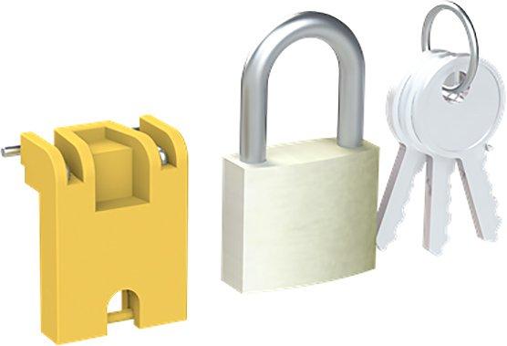 SA3, Schaltsperre + Schloss für LS, FI/LS, FI, SD200, AFDD