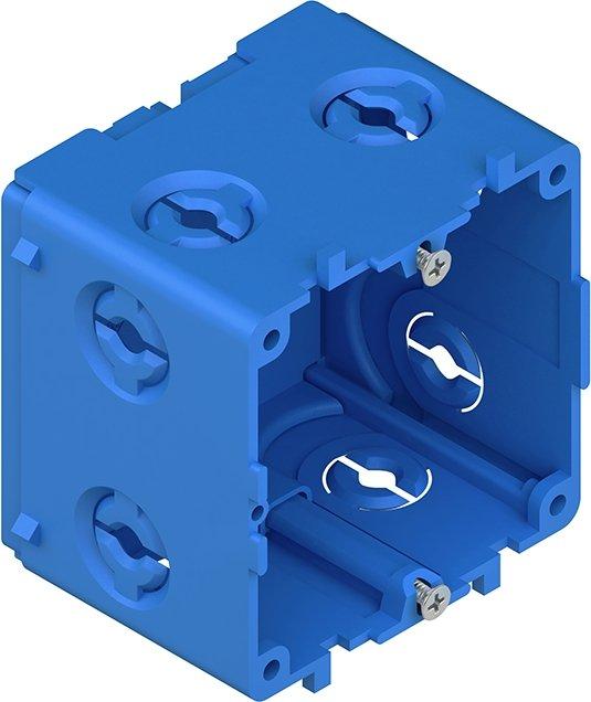 HKED65, Geräteeinbaudose, 71x71x61 mm, enzianblau