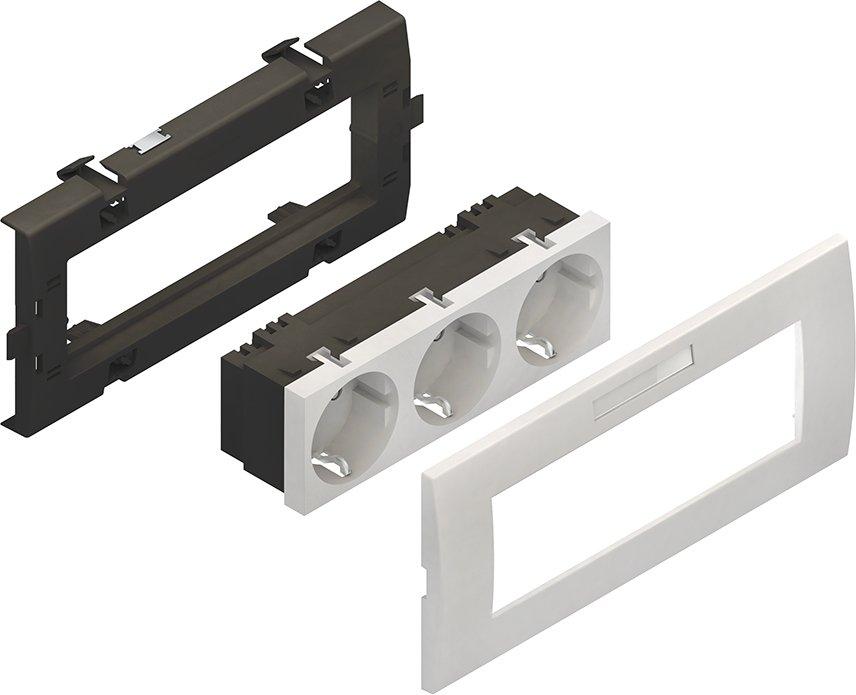 HKES-3.3.3, Geräteeinbausystem,vorkonfektioniert, Einbaubreite 183,5 mm, reinweiß