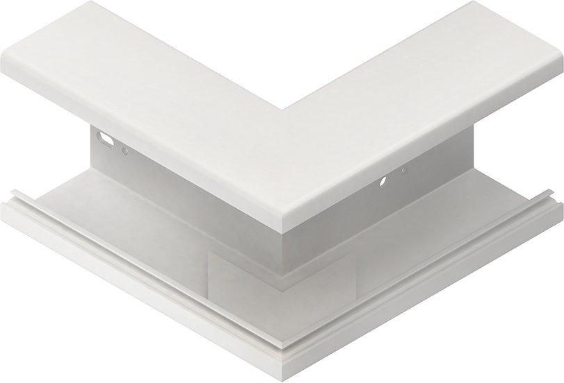 HBA1058.3, Außeneck 90°, mit Bodenlochung, 105x66 mm, reinweiß