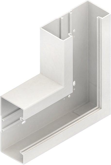 HBW1708.3, Vertikaleck 90°, mit Bodenlochung, 173x66 mm, reinweiß