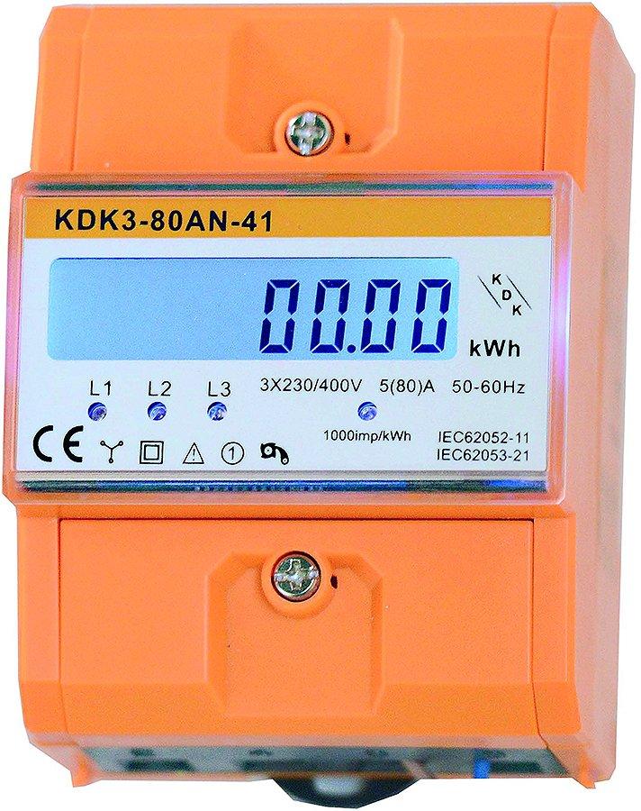 H420580-4TE, Elektronischer -Drehstrom - Hutschienenzähler, 5(80)A, 3x230/400V, 4,2