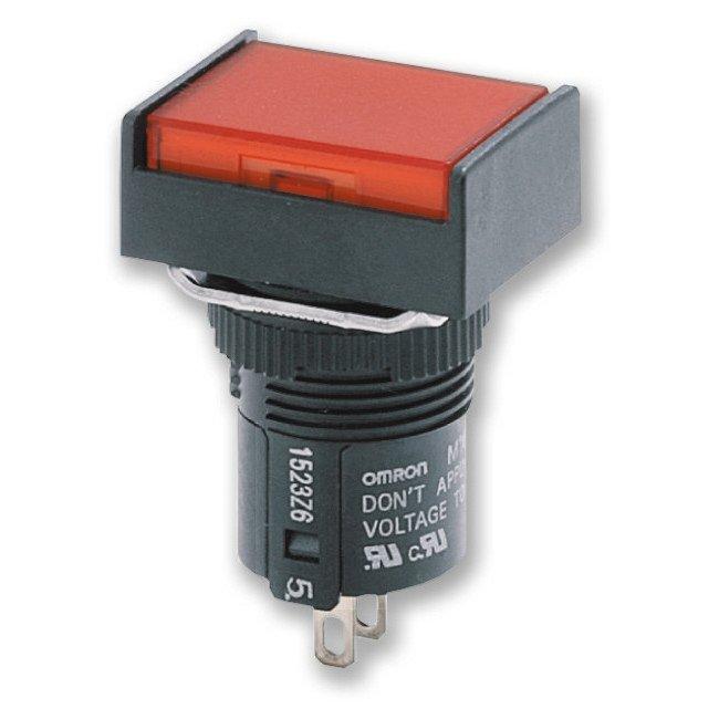 A165L-AR, Tasterkappe, beleuchtbar, quadratisch, für LED und Glühlampe, rot