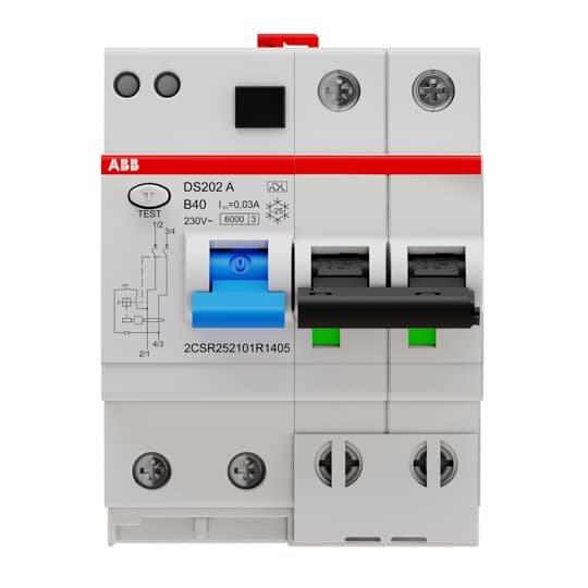 DS202 A-B40/0.03, FI/LS-Kombination 6kA, 2P, Typ A, B 40A, 30mA