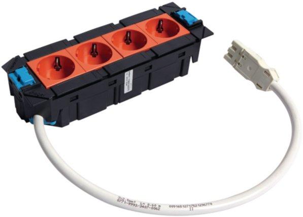 GTV0RW4ROWA325, Gerätebecher 4 x STD ro Wago 3x2,5mm²