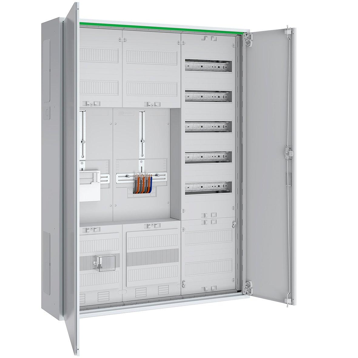 ABNRS307Z0071, Zählerschrank 3Pkt 1Z 1T 1V 1APZ HLAK/Kanal IP44 SKII 5-polig BxHxT: 800x1100x210mm