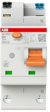 SX-ARC1 B6, AFDD mit Sicherungsautomat B-Char., 6 kA, 6 A, 1P+N, 2TE