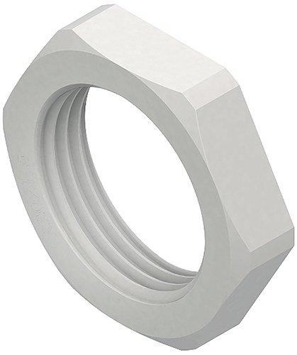 1420M20, Sechskantmutter, M20, Höhe 6 mm, Kunststoff PA, RAL 7035, lichtgrau